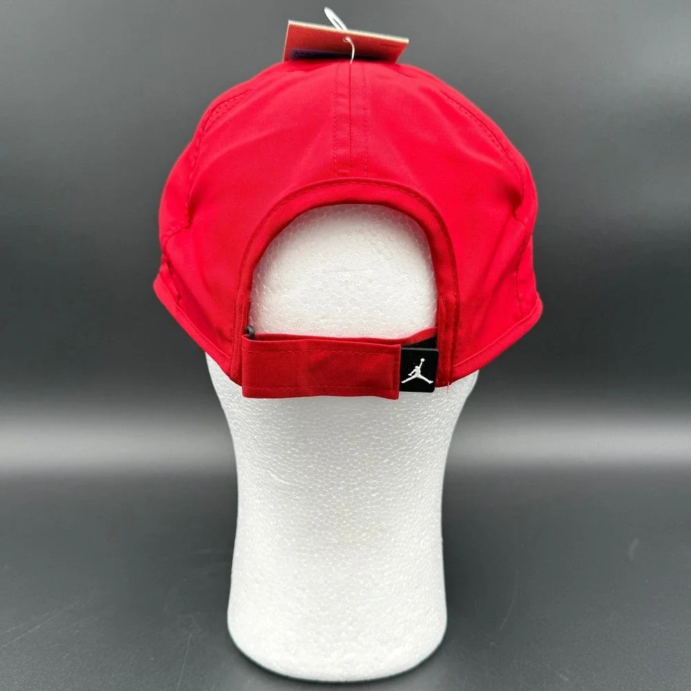 Nike‎ Jordan Dri-Fit Red Unstructured Curved Bill Cap Hat M/L Mens FN4675-687